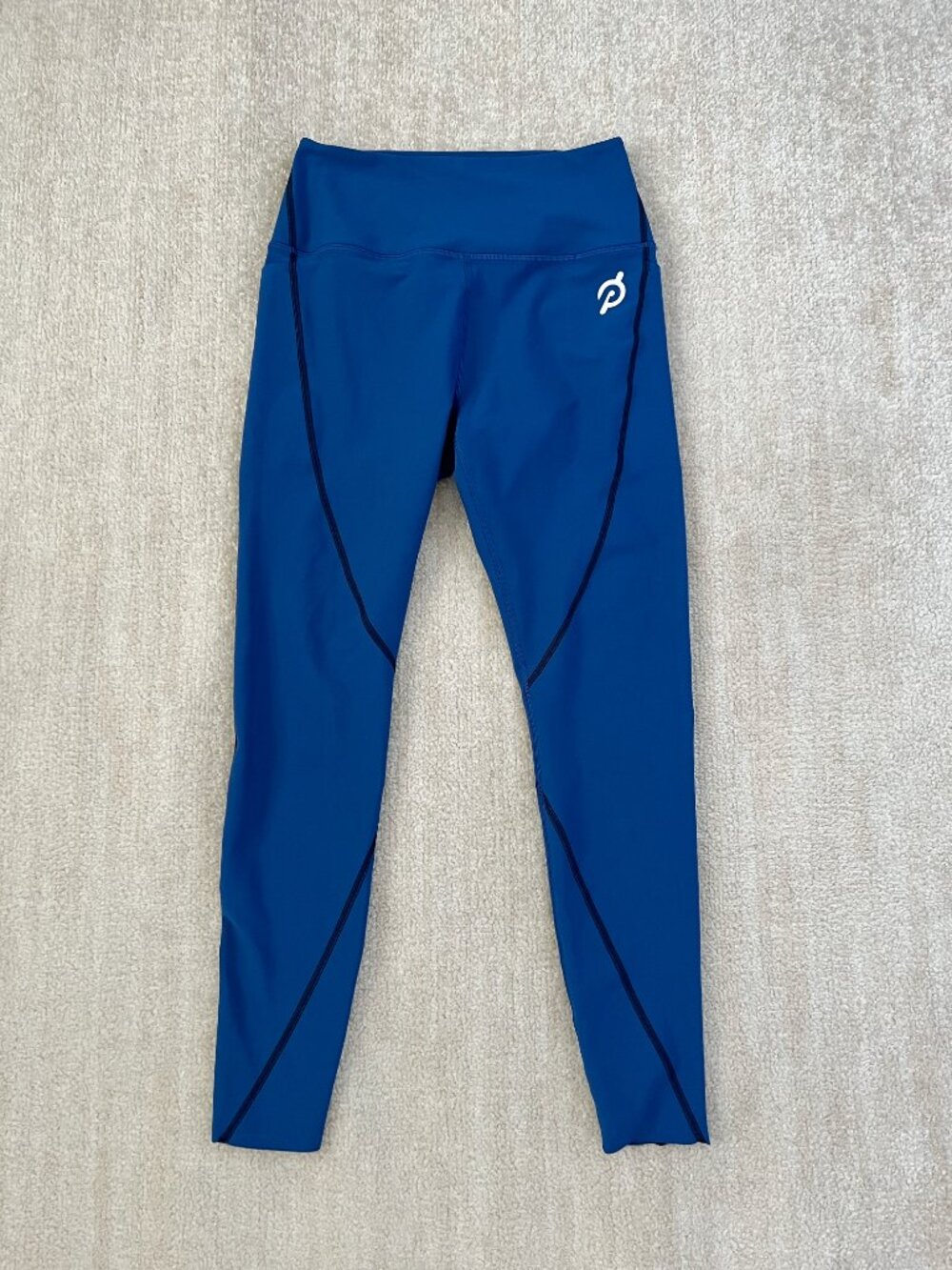 Peloton Move Mission Seam Blue High Rise Pocket Leggings M